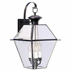 Outlet 🔥 Livex Lighting Armed Sconces Livex Amey 2381-04 Outdoor Wall Lantern 🔔