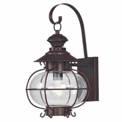 Hot Sale ✔️ Livex Lighting 19 - 24 In. Livex Harbor 222 Outdoor Wall Lantern - Bronze 😀