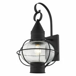New 🌟 Livex Lighting 19 - 24 In. Livex Newburyport 26904 Outdoor Wall Lantern ⭐