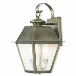 Brand new 🛒 13 - 18 In. Livex Lighting Mansfield 2165-29 Outdoor Wall Lantern 🤩