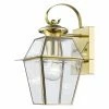 Brand new 🔔 Livex Lighting 13 - 18 In. Livex Westover 2181-02 Outdoor Wall Lantern - Polished Brass - 7W In. 🎁 -Trans Globe Shop masterLXL945
