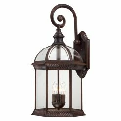 Best Sale 🎉 25 - 30 In. Nuvo Boxwood Three Light 26 In. Outdoor Wall Light ⭐