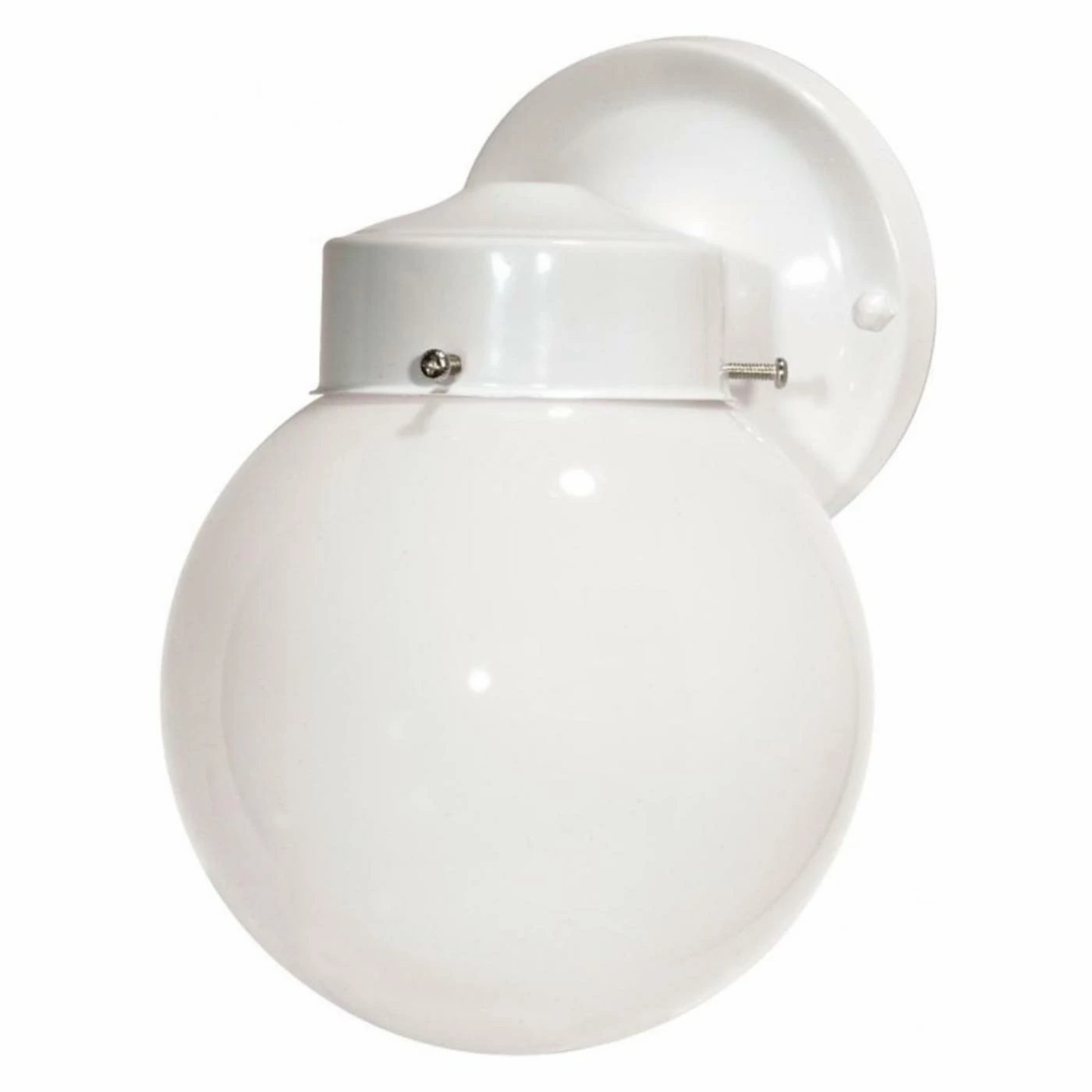 Best Pirce 🌟 Armed Sconces Nuvo 6 In. White Globe Porch Wall Light ❤️ 3 Best Pirce 🌟 Armed Sconces Nuvo 6 In. White Globe Porch Wall Light ❤️