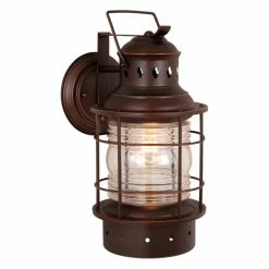 New 🧨 13 - 18 In. Vaxcel Hyannis Outdoor Wall Light - 8W In. Burnished Bronze 💯