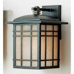 New ⭐ 13 - 18 In. Quoizel Hillcrest HC8411IB Outdoor Wall Lantern ⭐