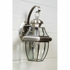 Cheapest 🧨 13 - 18 In. Quoizel Newbury NY8316P Outdoor Wall Lantern 🌟