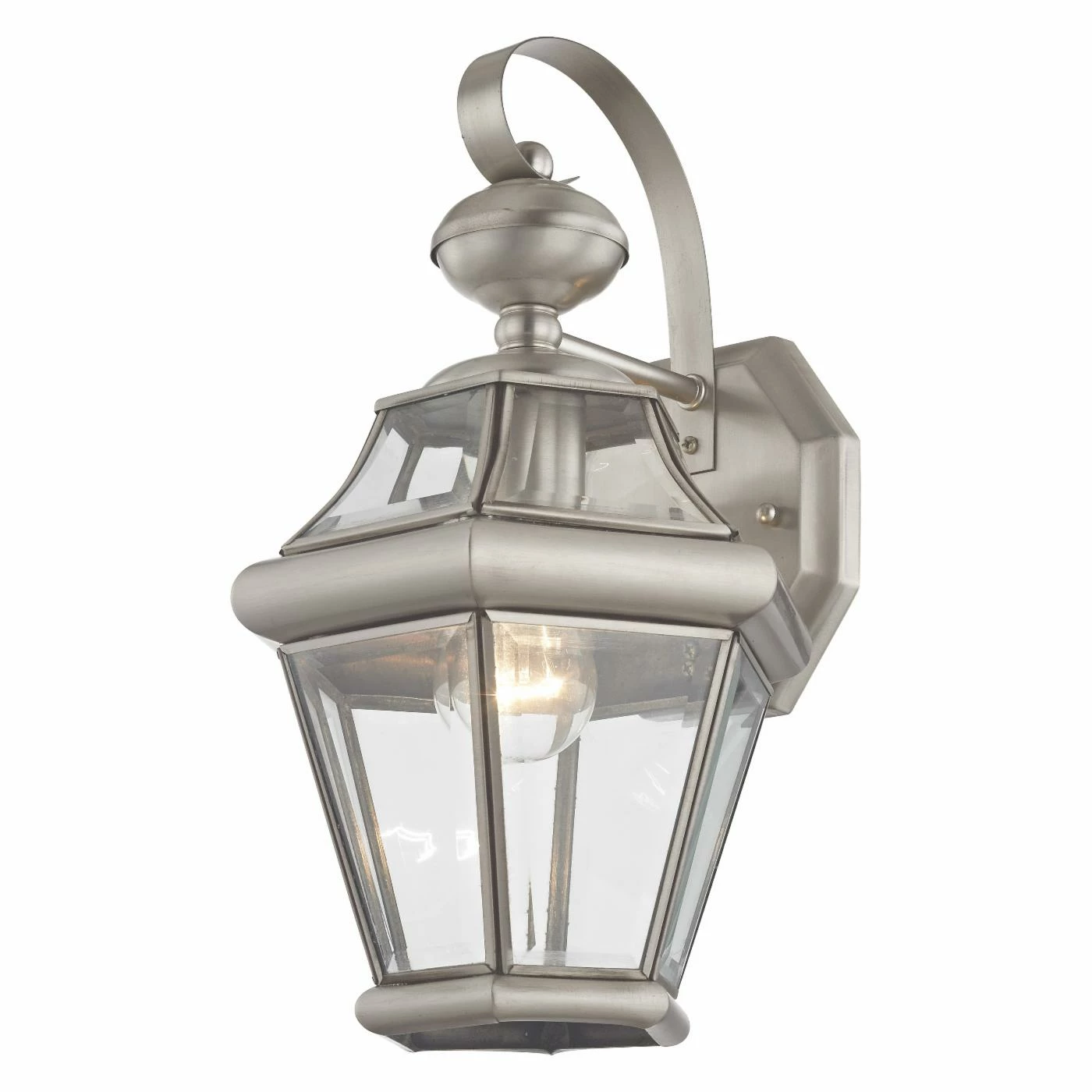 Hot Sale ๐ฅ Livex Lighting 13 - 18 In. Livex Georgetown 2161-91 Outdoor Wall Lantern - 15H In. Brushed Nickel ๐คฉ 7 Hot Sale ๐ฅ Livex Lighting 13 - 18 In. Livex Georgetown 2161-91 Outdoor Wall Lantern - 15H In. Brushed Nickel ๐คฉ - Image 5