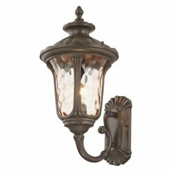 Discount ✨ Livex Lighting 13 - 18 In. Livex Oxford 765 Outdoor Uplight Wall Lantern - Imperial Bronze 🥰 -Trans Globe Shop scaleLXL1151