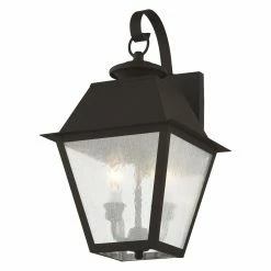 Best reviews of 🔔 Livex Lighting 13 - 18 In. Livex Mansfield 2165-07 2-Light Outdoor Wall Lantern In Bronze ⭐ -Trans Globe Shop scaleLXL1457