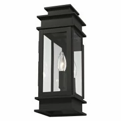 Coupon ⌛ 13 - 18 In. Livex Lighting Princeton 2013 Outdoor Wall Lantern ⭐ -Trans Globe Shop scaleLXL3005